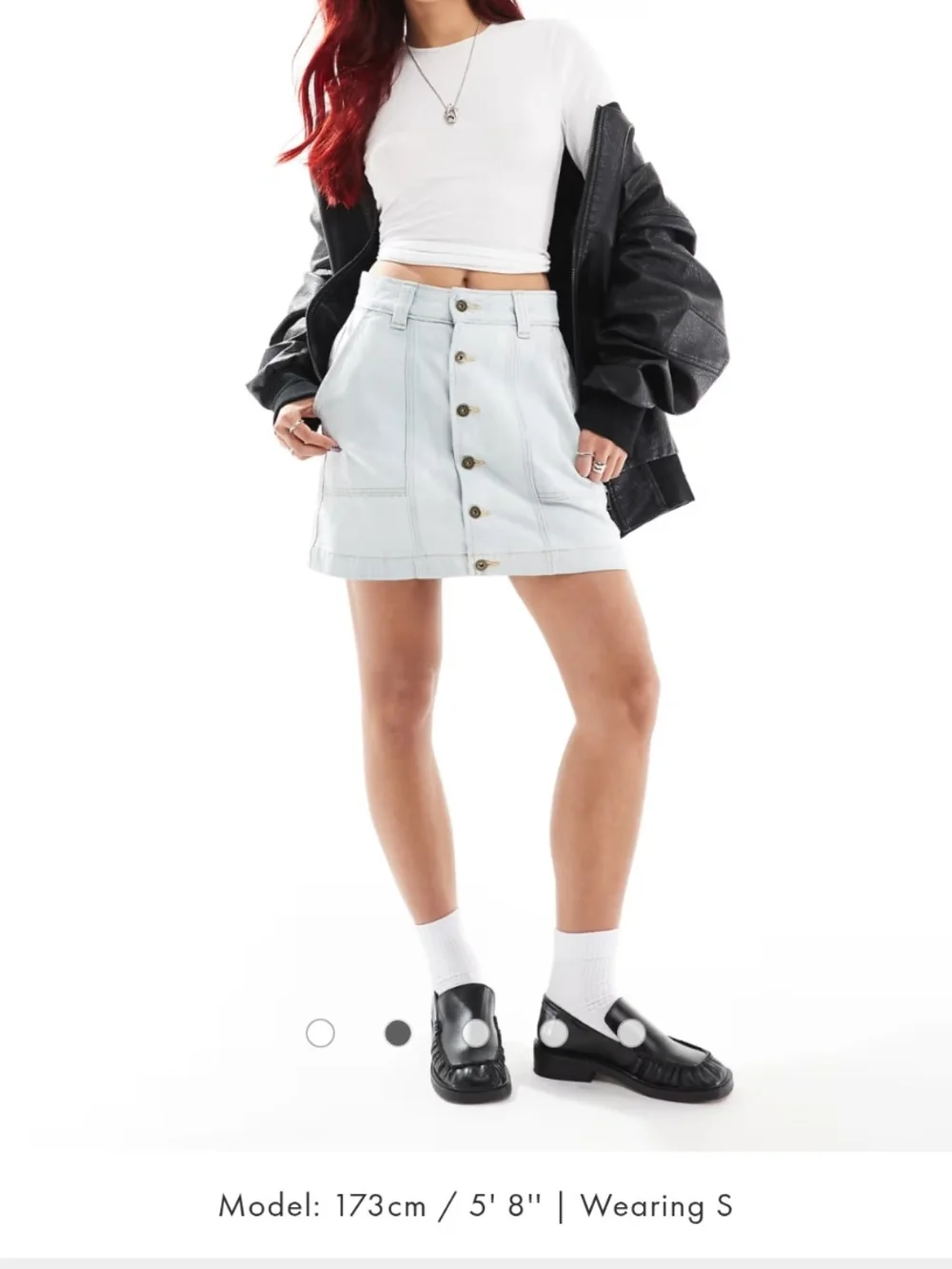 Dickies Light Blue Denim Skirt Size Small